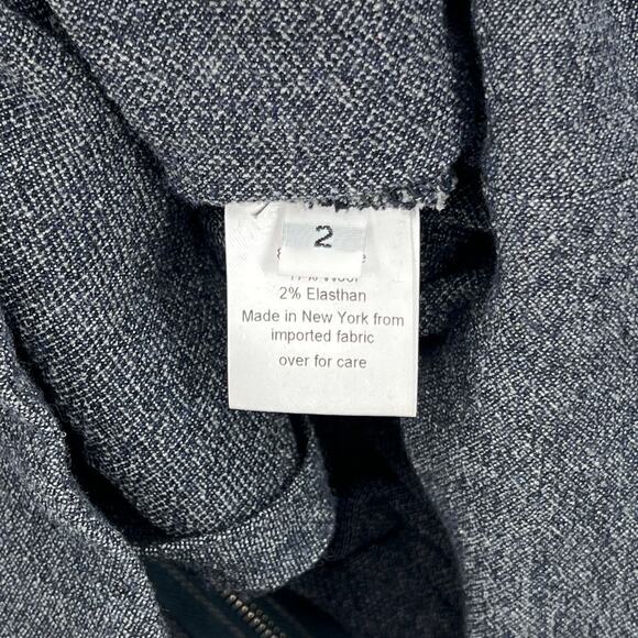 RACHEL COMEY Frances Top Womens 2 Navy Clarion Textured Wrap Long Sleeve Blouse - Picture 11 of 16